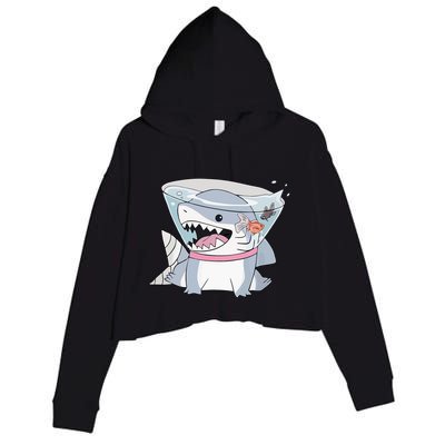 Vintage Jeff The Land Shark Crop Fleece Hoodie