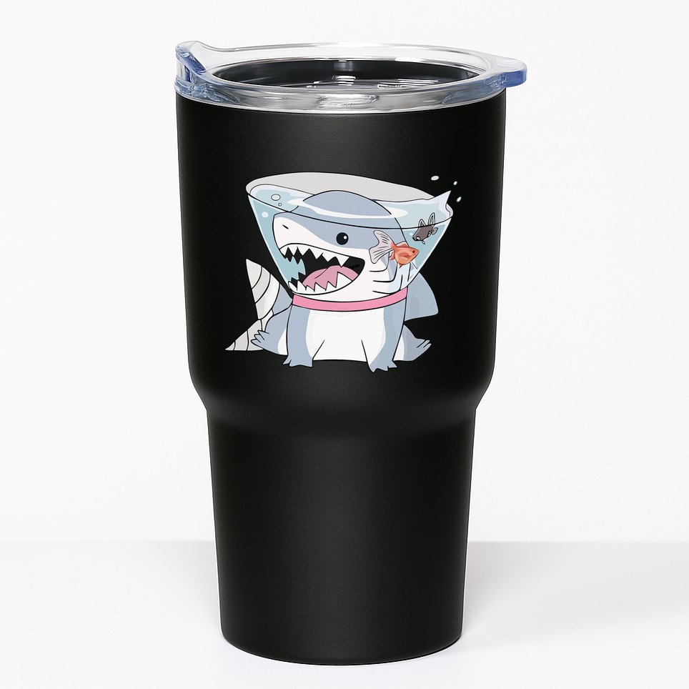 Vintage Jeff The Land Shark Tumbler