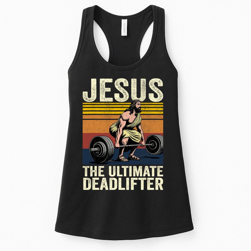 Vintage Jesus The Ultimate Deadlifter Womens Tank Top
