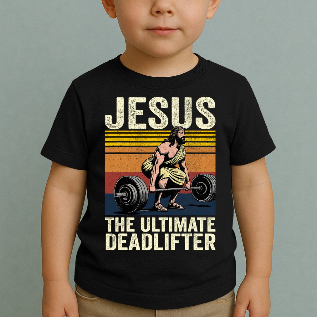 Vintage Jesus The Ultimate Deadlifter Toddler T-Shirt