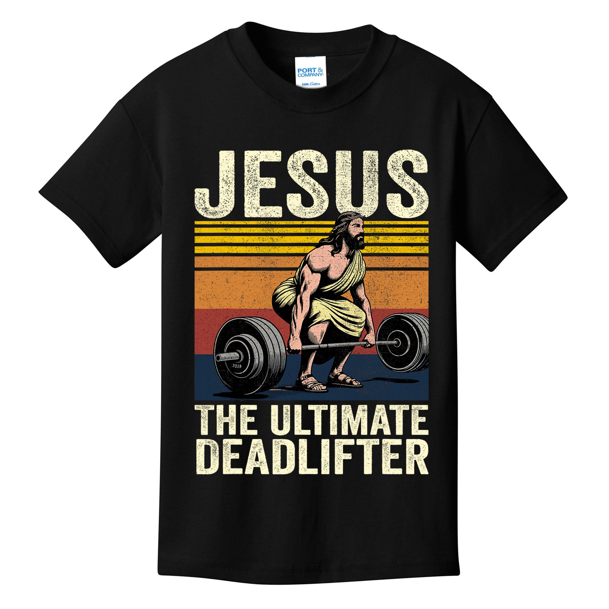 Vintage Jesus The Ultimate Deadlifter Kids T-Shirt
