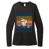 Vintage Jesus The Ultimate Deadlifter Funny Christian Gym Womens CVC Long Sleeve Shirt