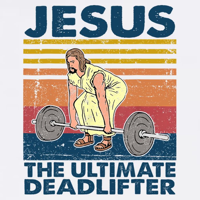 Vintage Jesus The Ultimate Deadlifter Funny Christian Gym Cooling Performance Crew T-Shirt