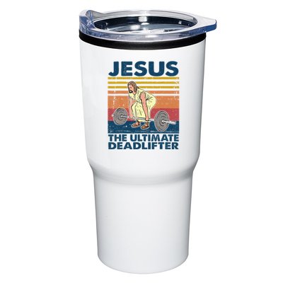 Vintage Jesus The Ultimate Deadlifter Funny Christian Gym Tumbler