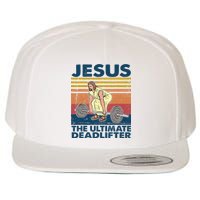 Vintage Jesus The Ultimate Deadlifter Funny Christian Gym Wool Snapback Cap