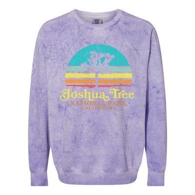 Vintage Joshua Tree National Park Retro Gift Colorblast Crewneck Sweatshirt