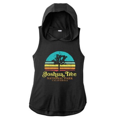 Vintage Joshua Tree National Park Retro Gift Ladies PosiCharge Tri-Blend Wicking Draft Hoodie Tank