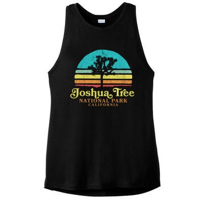 Vintage Joshua Tree National Park Retro Gift Ladies PosiCharge Tri-Blend Wicking Tank