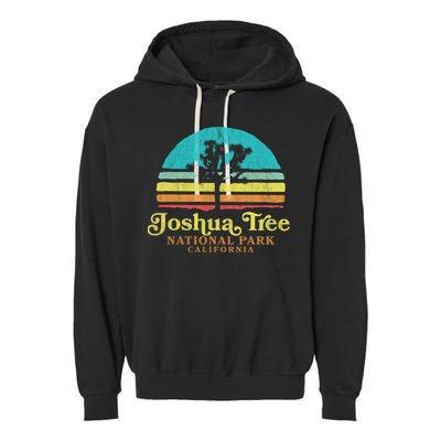 Vintage Joshua Tree National Park Retro Gift Garment-Dyed Fleece Hoodie