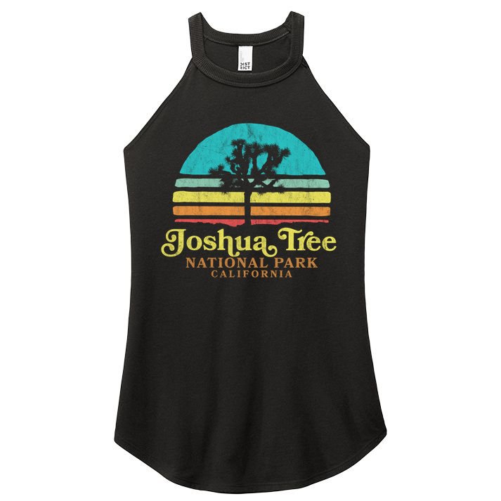 Vintage Joshua Tree National Park Retro Gift Women's Perfect Tri Rocker Tank