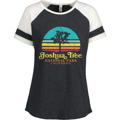 Vintage Joshua Tree National Park Retro Gift Enza Ladies Jersey Colorblock Tee