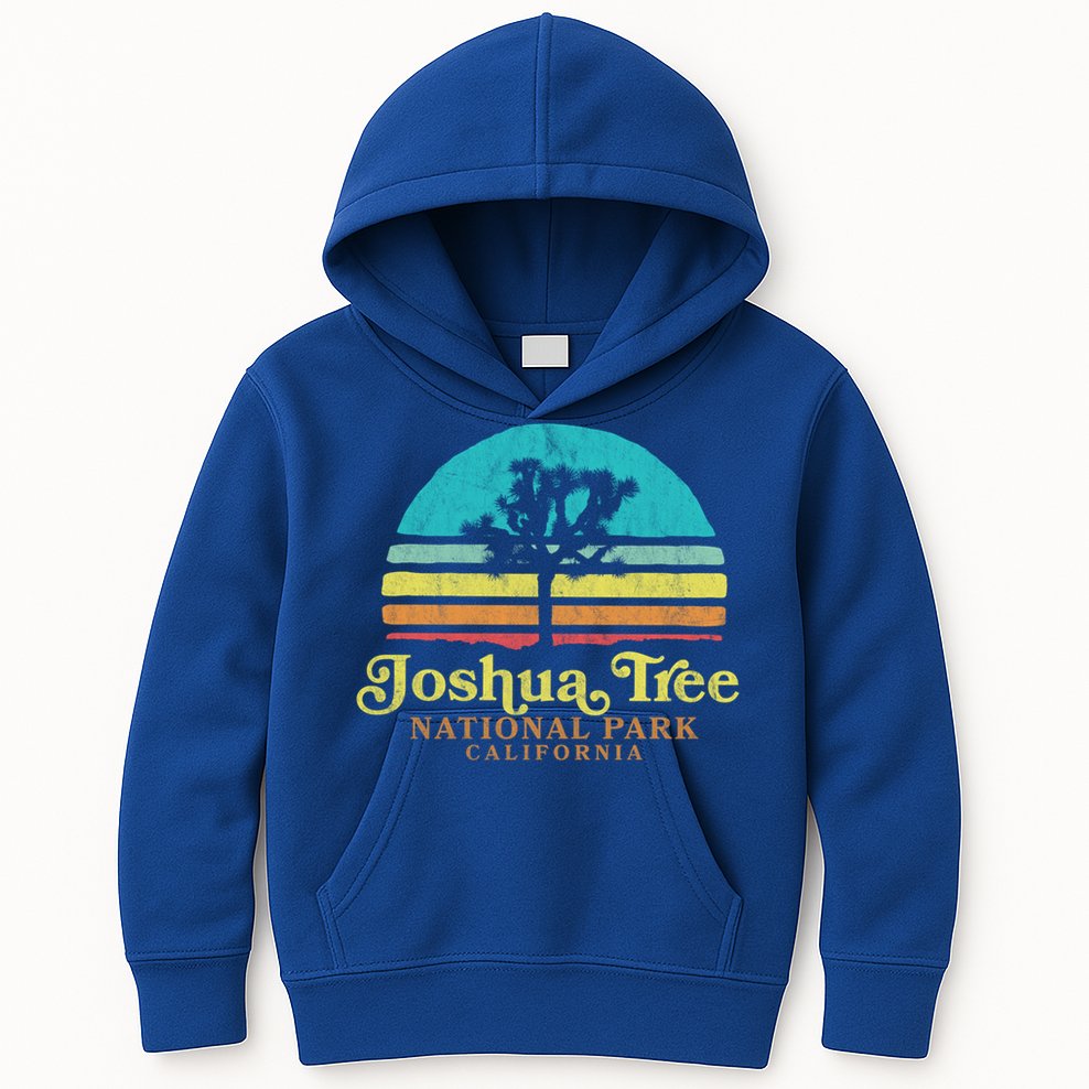 Vintage Joshua Tree National Park Retro Gift Kids Hoodie