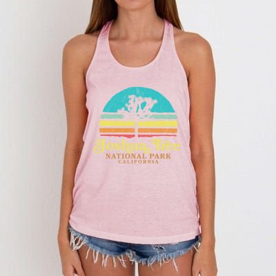 Vintage Joshua Tree National Park Retro Gift Women's Knotted Racerback Tank