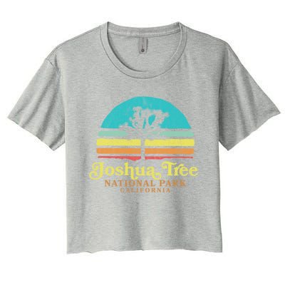 Vintage Joshua Tree National Park Retro Gift Women's Crop Top Tee