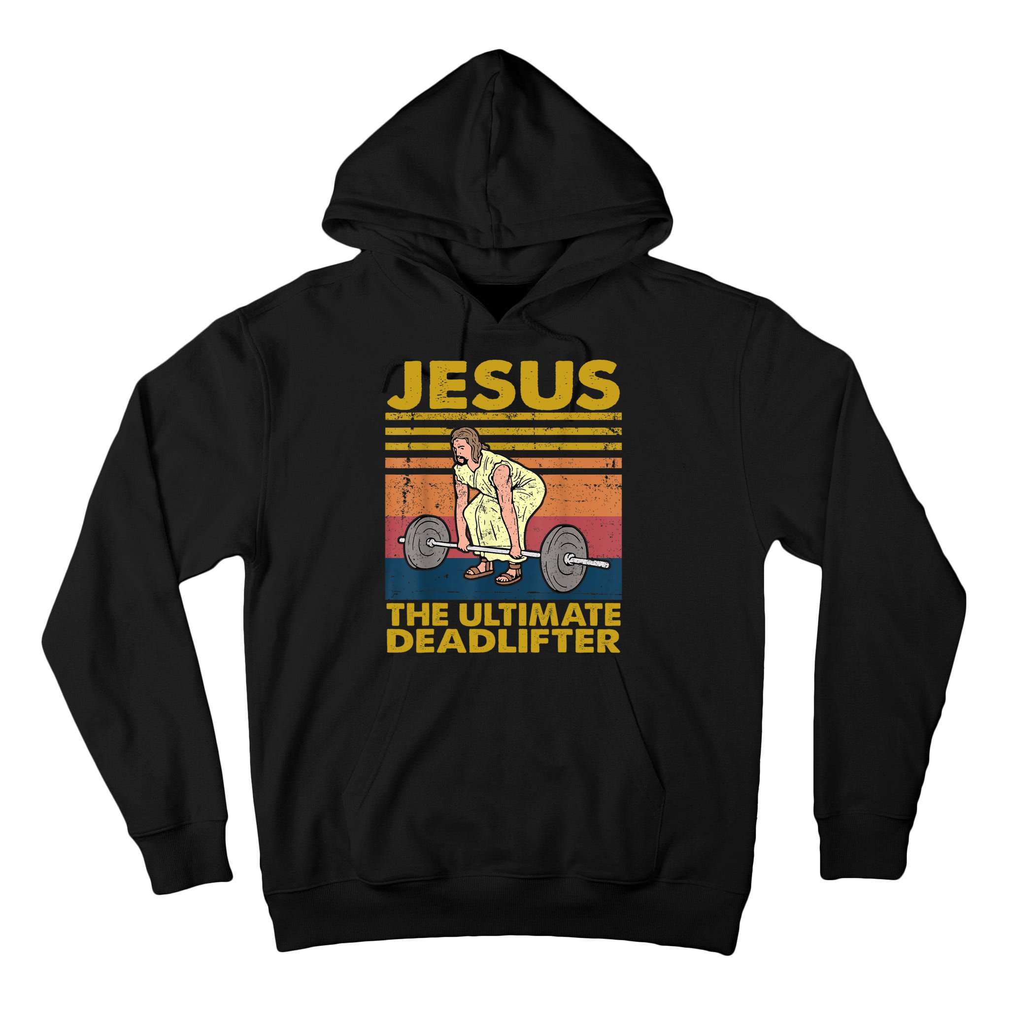 Vintage Jesus The Ultimate Deadlifter Funny Christian Gym Tall Hoodie