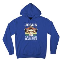 Vintage Jesus The Ultimate Deadlifter Funny Christian Gym Gift Hoodie