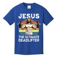 Vintage Jesus The Ultimate Deadlifter Funny Christian Gym Gift Kids T-Shirt