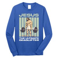 Vintage Jesus The Ultimate Deadlifter Funny Christian Gym Gift Long Sleeve Shirt