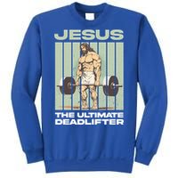 Vintage Jesus The Ultimate Deadlifter Funny Christian Gym Gift Sweatshirt