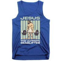 Vintage Jesus The Ultimate Deadlifter Funny Christian Gym Gift Tank Top