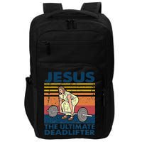 Vintage Jesus The Ultimate Deadlifter Funny Christian Gym Impact Tech Backpack