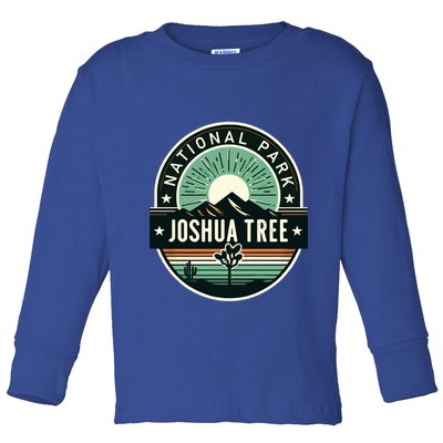 Vintage Joshua Tree National Park Hiking Camping Outdoor Gift Toddler Long Sleeve Shirt
