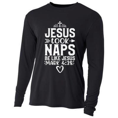 Vintage Jesus Took Naps Be Like Jesus Christian Religious Cooling Performance Long Sleeve Crew