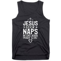 Vintage Jesus Took Naps Be Like Jesus Christian Religious Tank Top