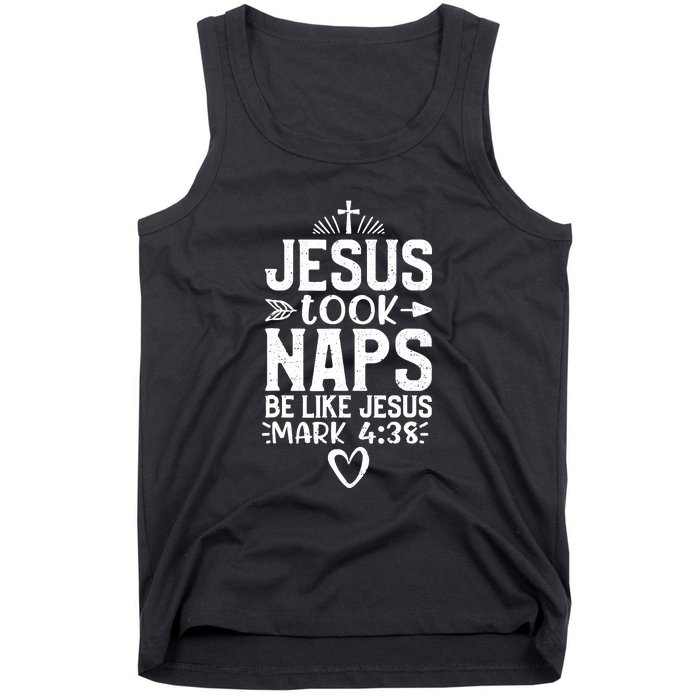 Vintage Jesus Took Naps Be Like Jesus Christian Religious Tank Top