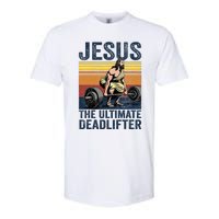 Vintage Jesus The Ultimate Deadlifter Funny Christian Gym Softstyle CVC T-Shirt