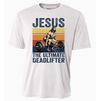 Vintage Jesus The Ultimate Deadlifter Funny Christian Gym Cooling Performance Crew T-Shirt