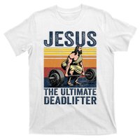 Vintage Jesus The Ultimate Deadlifter Funny Christian Gym T-Shirt