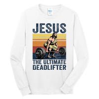 Vintage Jesus The Ultimate Deadlifter Funny Christian Gym Tall Long Sleeve T-Shirt