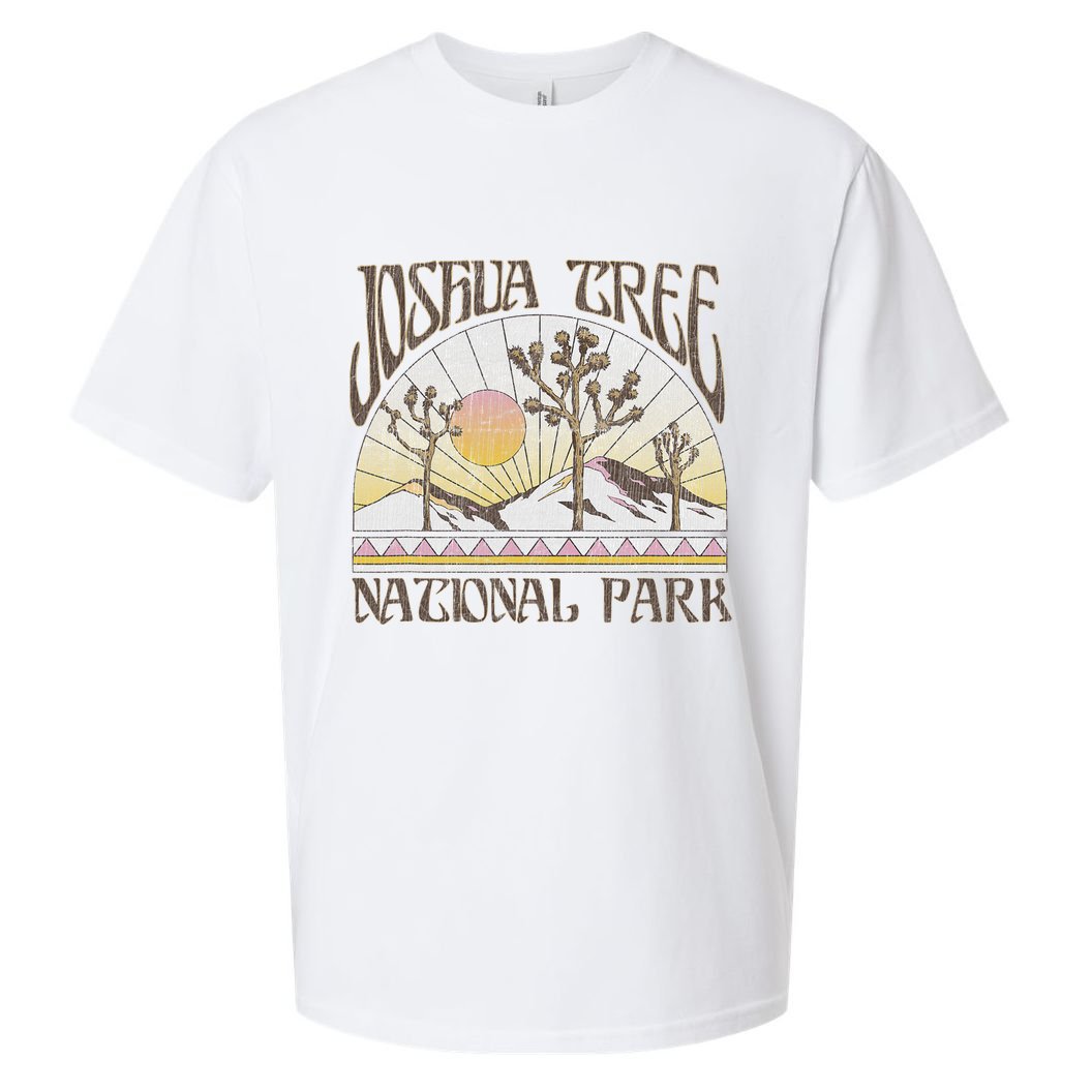 Vintage Joshua Tree National Park Retro Outdoor Camping Hike Sueded Cloud Jersey T-Shirt