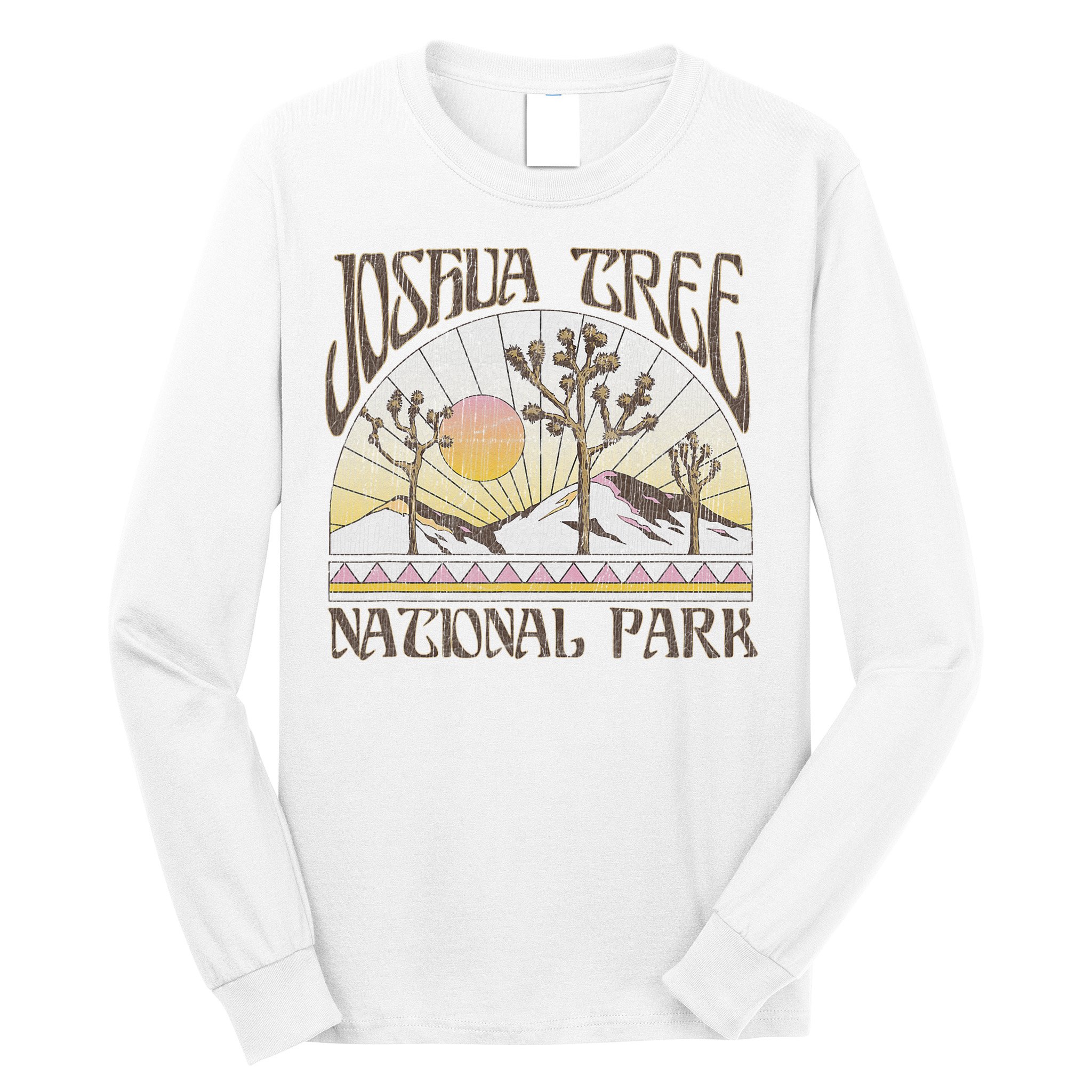 Vintage Joshua Tree National Park Retro Outdoor Camping Hike Long Sleeve Shirt