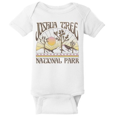 Vintage Joshua Tree National Park Retro Outdoor Camping Hike Baby Bodysuit