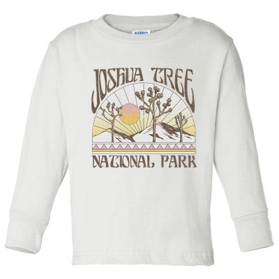 Vintage Joshua Tree National Park Retro Outdoor Camping Hike Toddler Long Sleeve Shirt