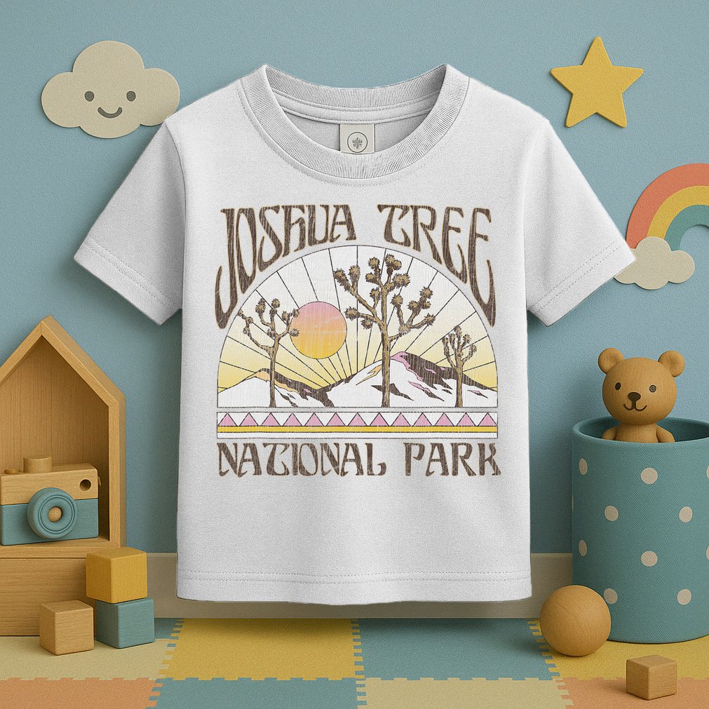 Vintage Joshua Tree National Park Retro Outdoor Camping Hike Toddler T-Shirt