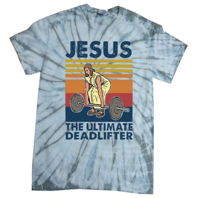 Vintage Jesus The Ultimate Deadlifter Gym Christian Faith Tie-Dye T-Shirt