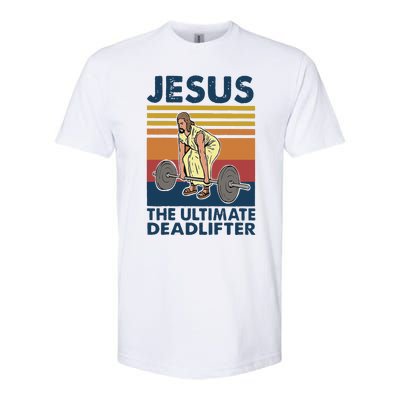 Vintage Jesus The Ultimate Deadlifter Gym Christian Faith Softstyle CVC T-Shirt