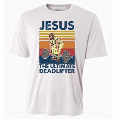 Vintage Jesus The Ultimate Deadlifter Gym Christian Faith Cooling Performance Crew T-Shirt