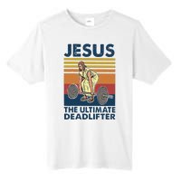 Vintage Jesus The Ultimate Deadlifter Gym Christian Faith Tall Fusion ChromaSoft Performance T-Shirt