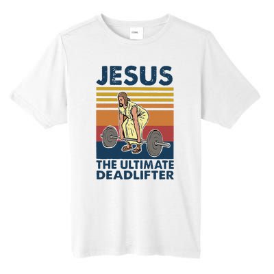 Vintage Jesus The Ultimate Deadlifter Gym Christian Faith Tall Fusion ChromaSoft Performance T-Shirt