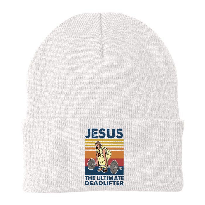 Vintage Jesus The Ultimate Deadlifter Gym Christian Faith Knit Cap Winter Beanie