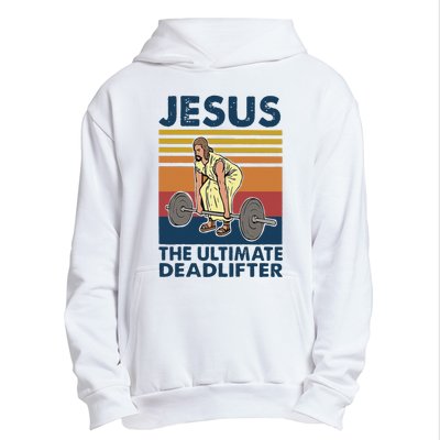 Vintage Jesus The Ultimate Deadlifter Gym Christian Faith Urban Pullover Hoodie