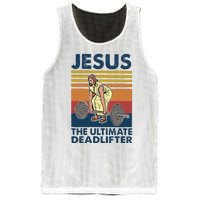 Vintage Jesus The Ultimate Deadlifter Gym Christian Faith Mesh Reversible Basketball Jersey Tank