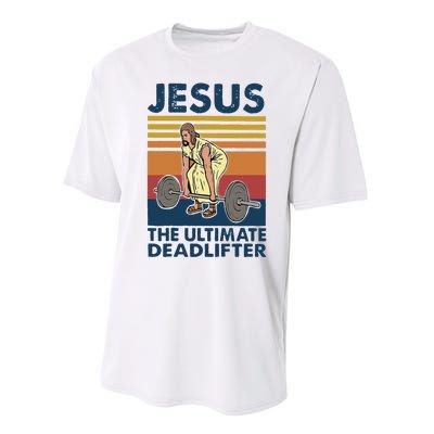 Vintage Jesus The Ultimate Deadlifter Gym Christian Faith Performance Sprint T-Shirt