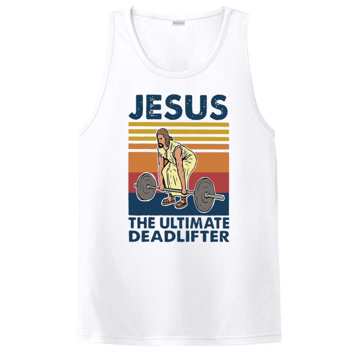 Vintage Jesus The Ultimate Deadlifter Gym Christian Faith PosiCharge Competitor Tank