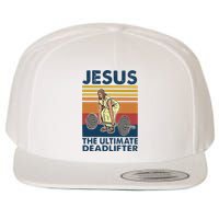 Vintage Jesus The Ultimate Deadlifter Gym Christian Faith Wool Snapback Cap