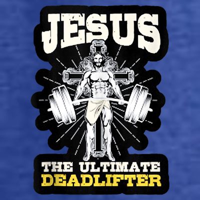 Vintage Jesus The Ultimate Deadlifter Funny Christian Gym T-Shirt